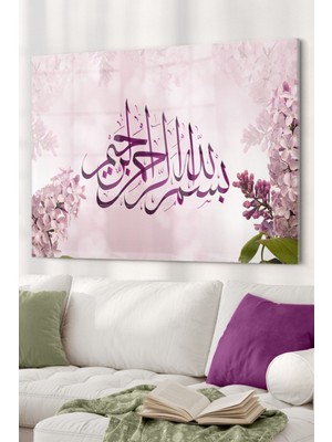Beta Moda Hub Islami | Dini Temalı Temalı Modern Uv Dijital Baskı Dekoratif Cam Tablo | 50X70 cm