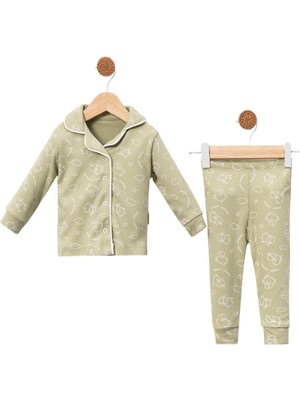 Celira Hkursat Yeşil Pijama Takımı 6 Ay,9 Ay,12 Ay Erkek Bebek