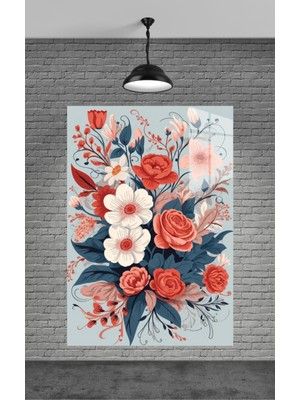 Beta Moda Hub Renkli Çiçekler Cam Tablo Ev Dekorasyon,balkon Dekorasyonu,dekoratif,duvar Tablo,mutfak Tablo