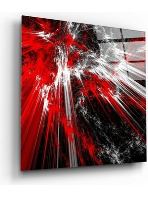 Beta Moda Hub Kızıl Patlama Cam Tablo