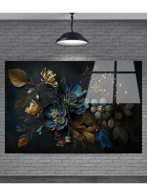Beta Moda Hub Çiçek Dekoratif Temperli Cam Tablo