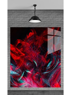 Beta Moda Hub Muhteşem Dekoratif Canlı Renkler Temperli Cam Üzerine Tablo Sevgilinize Yılbaşı Hediye