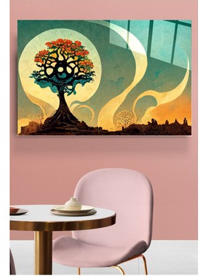 Beta Moda Hub Ağaç Cam Tablo, Dekoratif Cam Tablo
