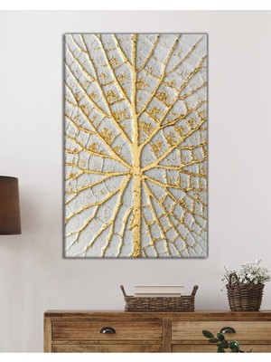 Beta Moda Hub Gold Krem Ağaç Deseni Cam Tablo, Darbelere Dayanıklı Kırılmaz Temperli
