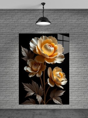 Beta Moda Hub Çiçek Cam Tablosu Ev Dekorasyon,balkon Dekorasyonu,dekoratif,duvar Tablo,mutfak Tablo,hediyelik