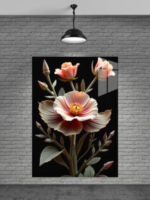 Beta Moda Hub Çiçek Cam Tablosu Ev Dekorasyon,balkon Dekorasyonu,dekoratif,duvar Tablo,mutfak Tablo,hediyelik