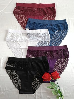 Helena Paris Paris Lazer Kesim Dantel Detaylı Beli Lastikli Külot (Renk ve Beden Seçilerek 1 Adet Gnderilir)