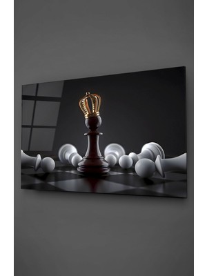 Beta Moda Hub Satranç Yatay Cam Tablo