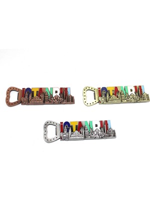 Meks Istanbul Yazısı Metal Magnet ve Açacak