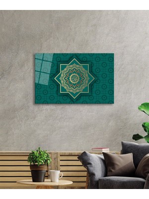 Beta Moda Hub Muhammed S.a.v. Islami Motif Cam Tablo, Temperli ve Rodajlı Dayanıklı Kırılmaz Cam