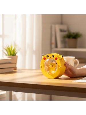Elifeshop Pikachu LED Işıklı Gece Lambası 13 cm Asılabilir Dekoratif Biblo & Çocuk Odası Hediyesi