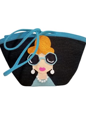 Hasır Görünümlü Günlük Omuz Çantası – Yazlık Plaj & Şehir Çantası