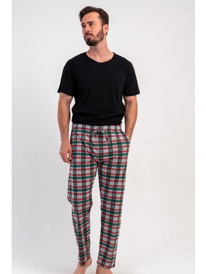 Vienetta Erkek Yeşil Ekose Tek Alt Pijama Altı C6T1N0905