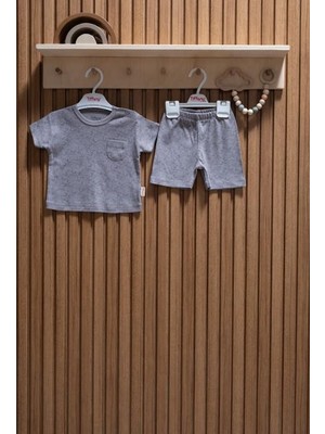 MiaBaby Elephant Jakarlı Theme Şortlu Takım 0-3/18-24 Ay