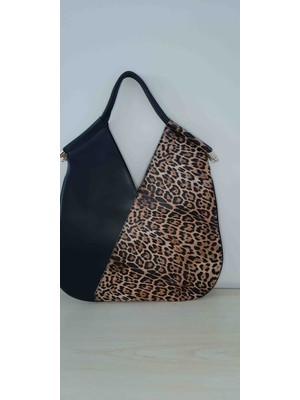 Egstyle Butik Leopar Kadın Omuz Çantası