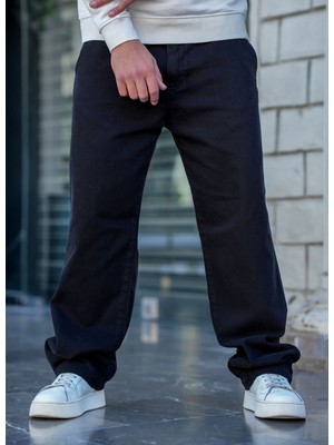 Tarz Cool Erkek Krem Baggy Denim Pantolon
