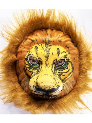 Meks Peluş Aslan Maskesi Kahverengi Yeleli Mega Peluş 33 No