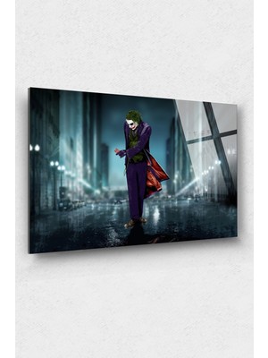 Beta Moda Hub Joker Cam Tablo, Film Tablo, Aktör Tablo, Duvar Dekor, Büyük Tablo, Cam Duvar Tablo