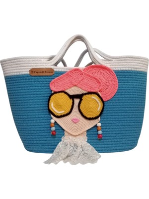 Hasır Görünümlü Günlük Omuz Çantası – Yazlık Plaj & Şehir Çantası