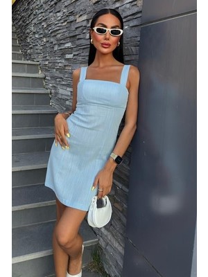 Indispensablely Kare Yaka Mini Elbise 2903