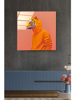 Beta Moda Hub Leopar Cam Tablo, Dekoratif Cam Tablo