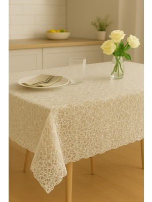 Pvc Şeffaf Hasır Masa Örtüsü Silinebilir Masa Örtüsü Su Geçirmez Muşamba Sofra Bezi Iplik Desen