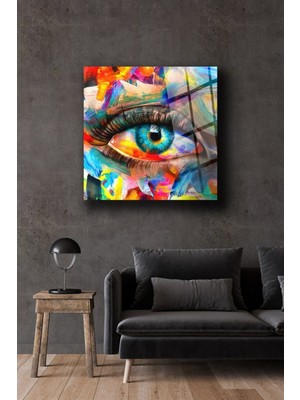 Beta Moda Hub Yağlı Boya Göz Cam Tablo | Hediyelik, Dekoratif, Ofis, Mutfak