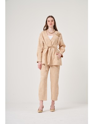 OE26KZ10128 Omelya Jakarlı Pantolon