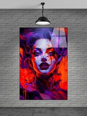 Beta Moda Hub Joker Kadın Cam Tablo Ev Dekorasyon,balkon Dekorasyonu,dekoratif,duvar Tablo,mutfak Tablo