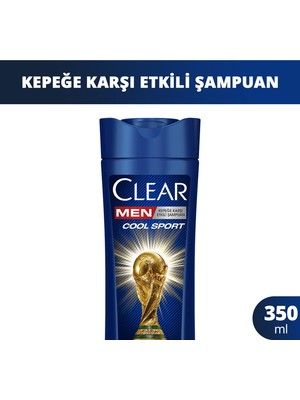 Clear Men Kepeğe Karşı Etkili Şampuan Cool Sport Menthol 350 ml