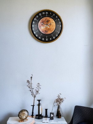 Sylar 36 cm Kahverengi 24 Saat Göstergeli Duvar Saati