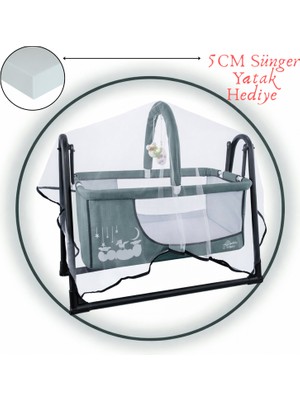 Chubby Baby Candy Sepet Beşik Anne Yanı Portatif Beşik 5 CM Sünger Yatak