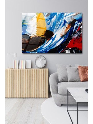 Beta Moda Hub Renkli Tuval Cam Tablo | Hediyelik, Dekoratif, Ofis, Mutfak