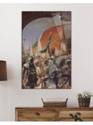 Beta Moda Hub Fatih Sultan Mehmet Cam Tablo, Temperli ve Rodajlı Dayanıklı  Cam