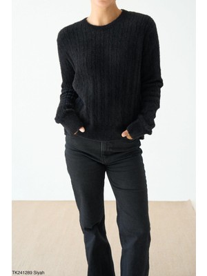 Butik Belvita Desenli Tüylü Kazak