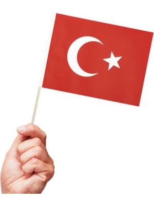 İstoç Parti Büyük Boy Çıtalı Ay Yıldız Baskılı Bayrak 40 Adet