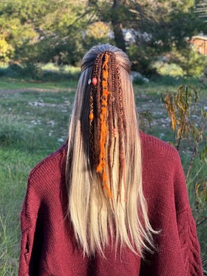 Örük Evi Afrika Örgülü Rasta Saç Tokası – El Yapımı Bohem Etnik Aksesuar