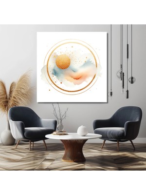 Beta Moda Hub Soyut Bohem Tasarım Ultra Yüksek Çözünürlük Kare Cam Tablo Ev Iş Yeri Ofis Hediyesi Tasarım Tablo