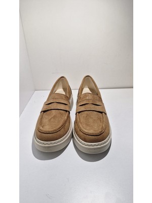 Noliva Kadın Siyah Süet Loafer Günlük Düz Taban Maskülen Ayakkabı