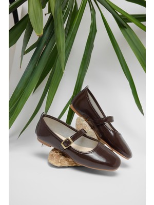 Tonny Black Kadın Acı Kahve Kadın Üstten Kemerli Tokalı Rahat Günlük Babet