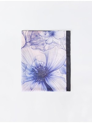 Jimmy Key Pembe Çiçek Desenli Dokuma Şal