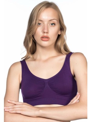 Çamaşır Kenti Mor Mı Emay 4005 Soft Kalın Askı Büstiyer