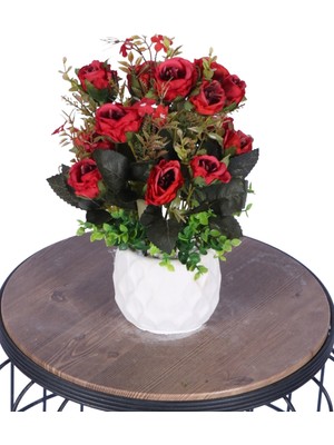 Yapay Çiçek Sitesi Beton Saksıda Yapay Çiçekli Tanzimler Model 19