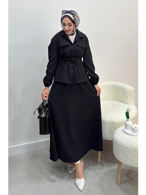 Tesettür Diyarı Kadın 2'li Tesettür Takım-Siyah