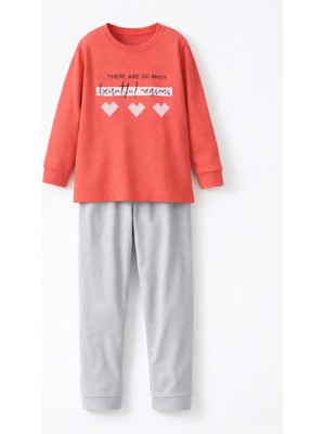 Remsa Genç Kız Çocuk Pamuklu Desenli Pijama Takımı 8412 MERCAN02