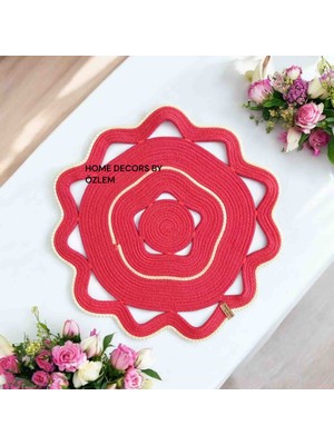 Home Decors By Özlem Hasır Örtü Runner Masa Örtüsü Dekoratif Örtü Düzenleyici 50X50 cm