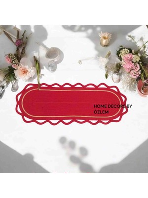 Home Decors By Özlem Hasır Örtü Runner Masa Örtüsü Dekoratif Örtü Düzenleyici 80X30