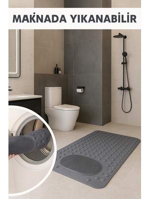 Normadia Yumuşak Silikon Kaydırmaz Banyo ve Duş Paspası 36X69,5 cm