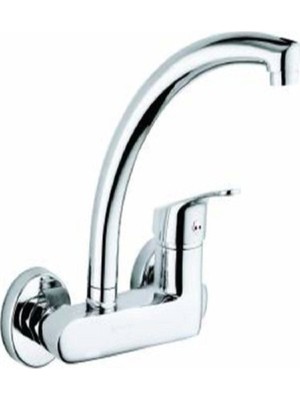 Nikadu Yandan Kollu Aplike Duvardan Girişli Evye Mutfak Bataryası, Musluk, Musluğu 5 Yıl Garantili