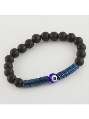 İlkyaz Fashion Onix-Hematit Doğaltaş Bileklik